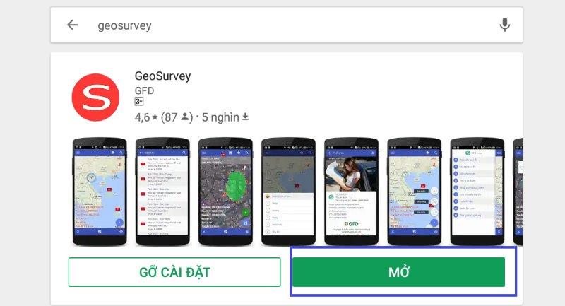 4 Mo geosurvey da duoc cai dat