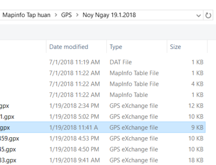 Du lieu gps gpx gdb can chuyen sang tab mapinfo vn200