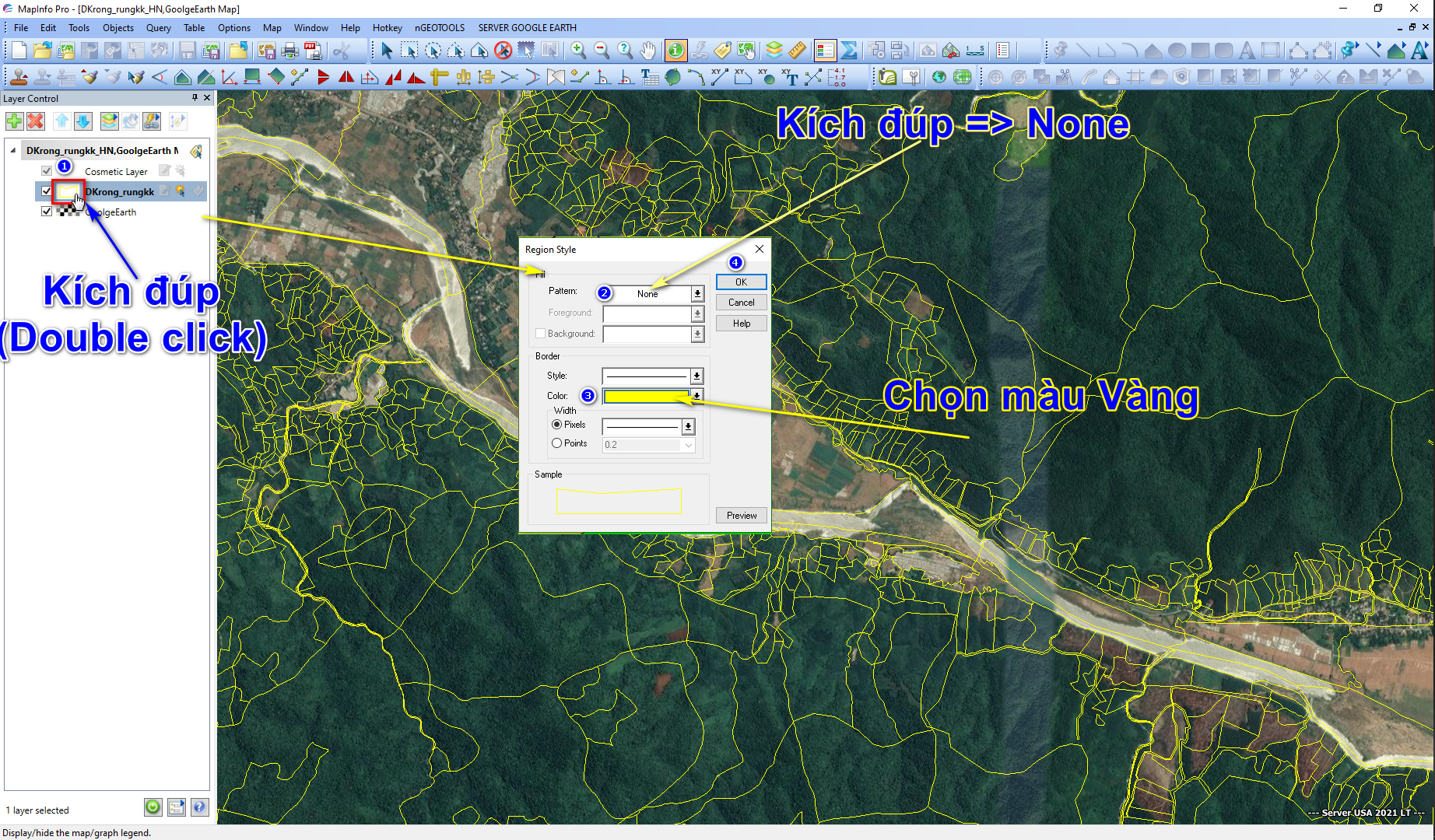 Ảnh vệ tinh Google Earth cho Mapinfo 2021 – 2027 – Bản Đồ Lâm Nghiệp: \